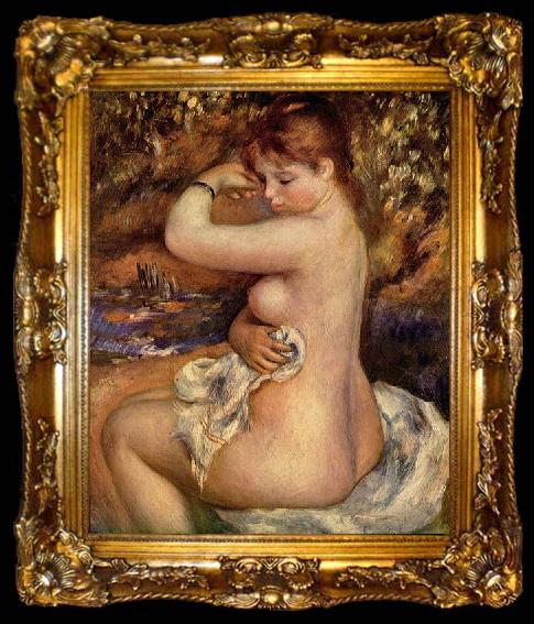 framed  Pierre-Auguste Renoir Nach dem Bade, ta009-2